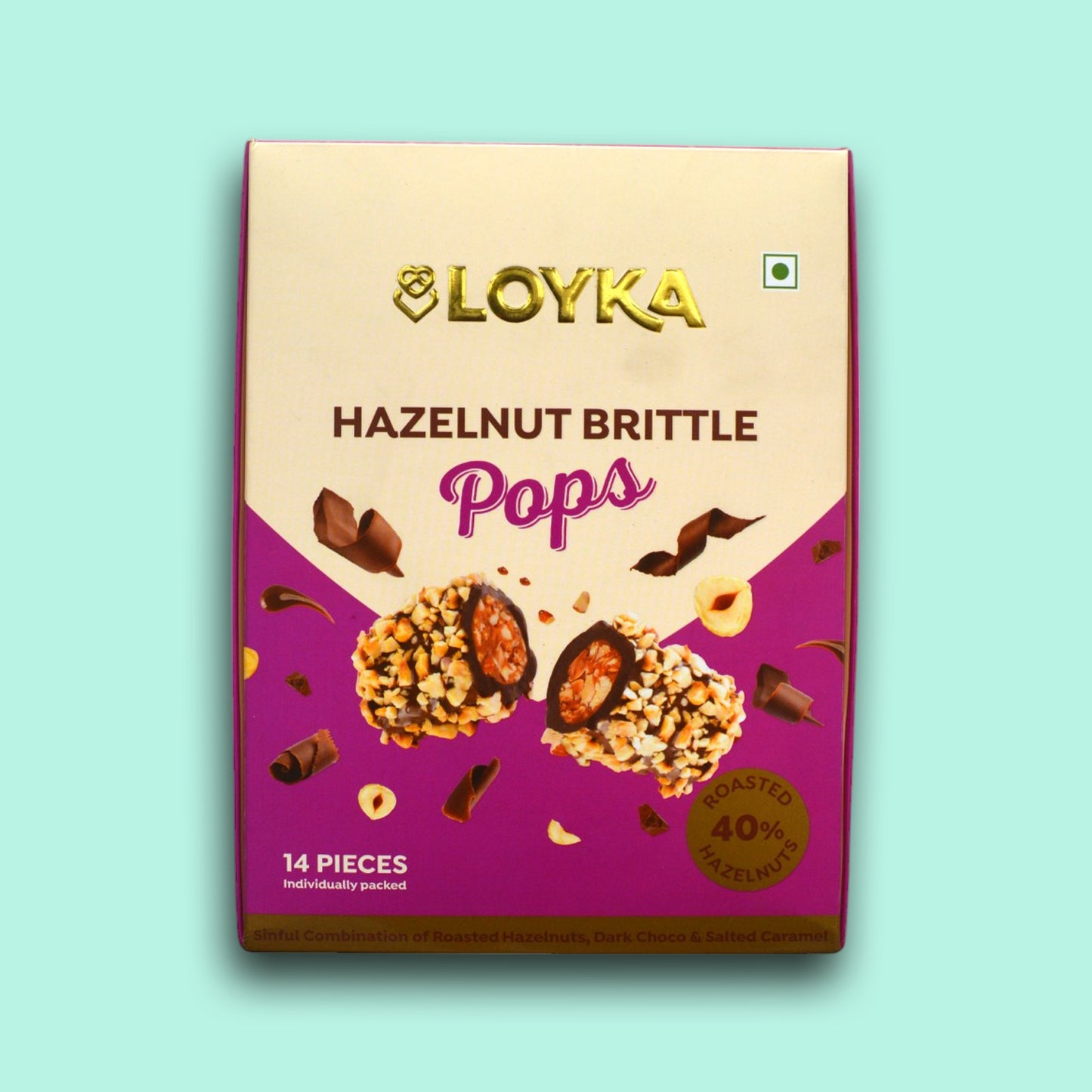 LOYKA HAZELNUT BRITTLE POPS